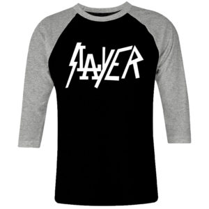 1 I 211 Slayer raglan t shirt 3 4 sleeve rock band metal retro punk vintage concert cotton design handmade logo new