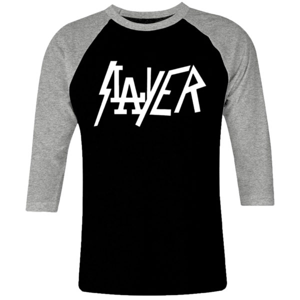 1 I 211 Slayer raglan t shirt 3 4 sleeve rock band metal retro punk vintage concert cotton design handmade logo new