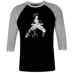 1 I 277 Betty Davis raglan t shirt 3 4 sleeve rock band metal retro punk vintage concert cotton design handmade logo new