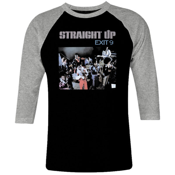 1 I 343 Exit 9 Straight Up 1975 raglan t shirt 3 4 sleeve rock band metal retro punk vintage concert cotton design handmade logo new