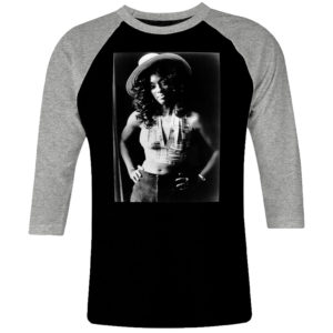 1 I 361 Gwen McCrae raglan t shirt 3 4 sleeve rock band metal retro punk vintage concert cotton design handmade logo new