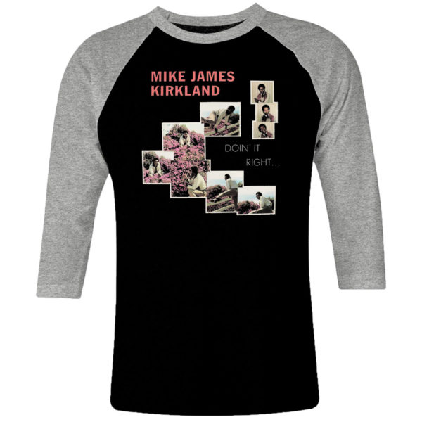 1 I 398 Mike James Kirkland raglan t shirt 3 4 sleeve rock band metal retro punk vintage concert cotton design handmade logo new