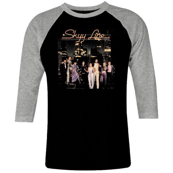 1 I 468 Skyy Skyy Line raglan t shirt 3 4 sleeve rock band metal retro punk vintage concert cotton design handmade logo new