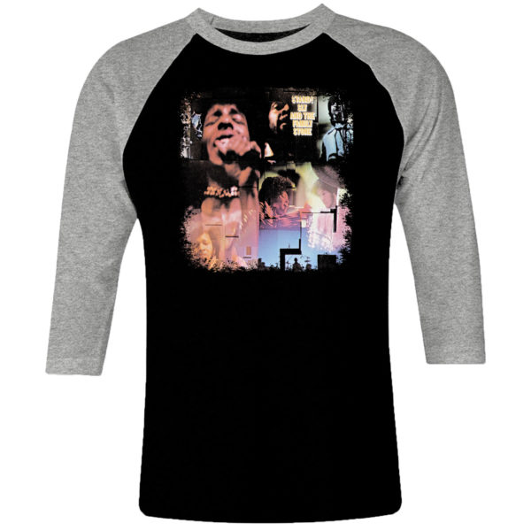1 I 473 Sly Stone Stand raglan t shirt 3 4 sleeve rock band metal retro punk vintage concert cotton design handmade logo new