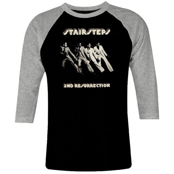 1 I 477 Stairsteps raglan t shirt 3 4 sleeve rock band metal retro punk vintage concert cotton design handmade logo new