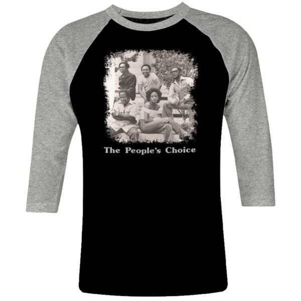 1 I 488 The Peoples Choice raglan t shirt 3 4 sleeve rock band metal retro punk vintage concert cotton design handmade logo new