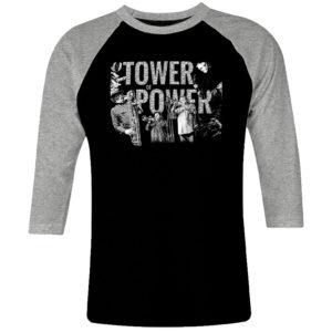 1 I 494 Tower of Power raglan t shirt 3 4 sleeve rock band metal retro punk vintage concert cotton design handmade logo new
