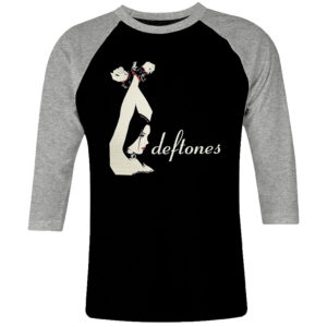 1CP I 001 Deftones raglan t shirt 3 4 sleeve rock band metal retro punk vintage concert cotton design handmade logo new