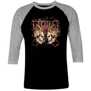 1CP I 022 Pantera raglan t shirt 3 4 sleeve rock band metal retro punk vintage concert cotton design handmade logo new