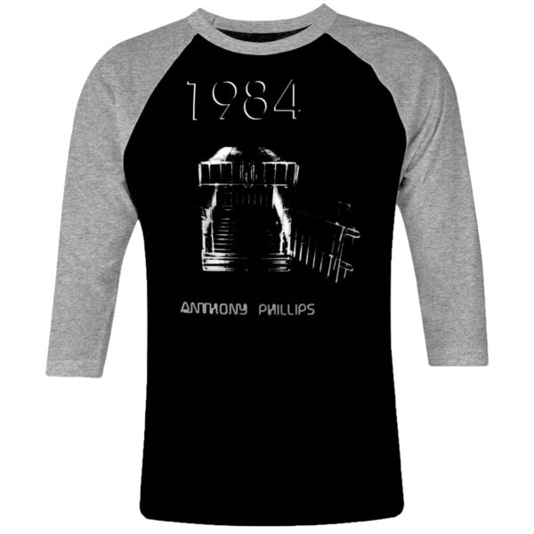 1CP I 031 Anthony Phillips 1984 raglan t shirt 3 4 sleeve rock band metal retro punk vintage concert cotton design handmade logo new