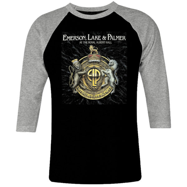 1CP I 105 EMERSON LAKE and PALMER ELP band raglan t shirt 3 4 sleeve rock band metal retro punk vintage concert cotton design handmade logo new