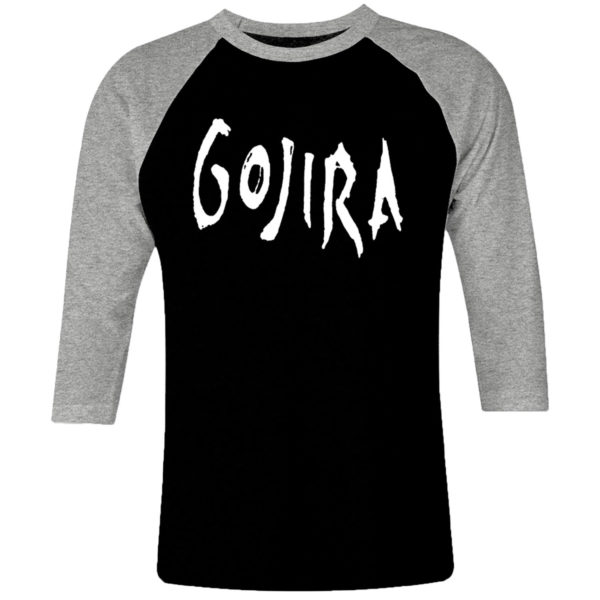 1CP I 107 GOJIRA terra incognita raglan t shirt 3 4 sleeve rock band metal retro punk vintage concert cotton design handmade logo new