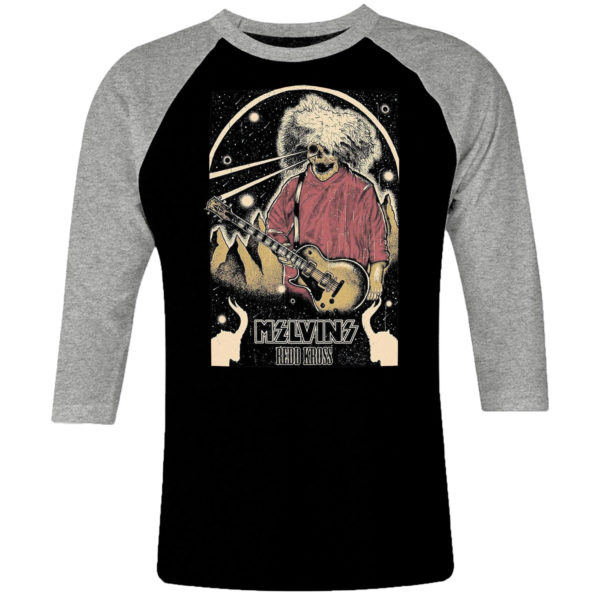 1CP I 130 Melvins raglan t shirt 3 4 sleeve rock band metal retro punk vintage concert cotton design handmade logo new