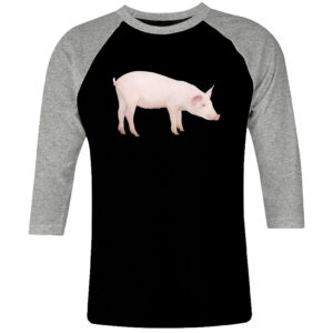 1CP I 145 pig raglan t shirt 3 4 sleeve retro vintage tshirts shirt t shirts for men classic cotton design handmade logo new