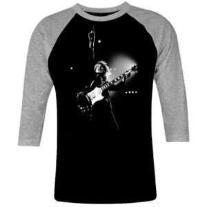 1CP I 176 Angus Young birthday raglan t shirt 3 4 sleeve rock band metal retro punk vintage concert cotton design handmade logo new