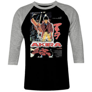 1CP I 210 Akira raglan t shirt 3 4 sleeve retro vintage tshirts shirt t shirts for men classic cotton design handmade logo new