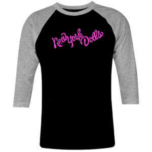 1CP I 218 New York Dolls raglan t shirt 3 4 sleeve rock band metal retro punk vintage concert cotton design handmade logo new