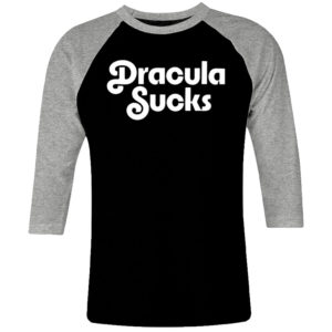 1CP I 241 Dracula Sucks raglan t shirt 3 4 sleeve retro vintage tshirts shirt t shirts for men classic cotton design handmade logo new
