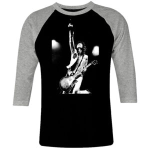 1CP I 259 Jimmy Page raglan t shirt 3 4 sleeve rock band metal retro punk vintage concert cotton design handmade logo new