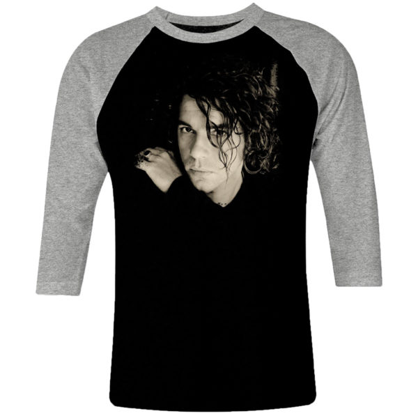 1CP I 308 Michael Hutchence raglan t shirt 3 4 sleeve rock band metal retro punk vintage concert cotton design handmade logo new