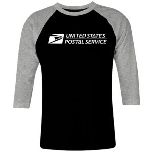 1CP I 344 USPS United States Postal Service raglan t shirt 3 4 sleeve retro vintage tshirts shirt t shirts for men classic cotton design handmade logo new