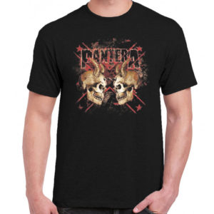 1CP A 022 Pantera t shirt rock band metal retro punk vintage concert tshirts tour shirt rock for men classic cotton logo gift quality new