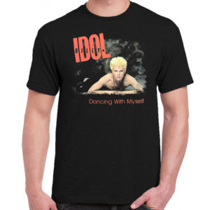 1CP A 063 Billy Idol dancing with myself t shirt rock band metal retro punk vintage concert tshirts tour shirt rock for men classic cotton logo gift quality new