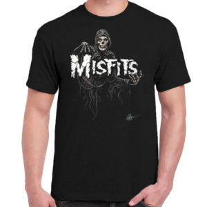 1CP A 066 Misfits t shirt rock band metal retro punk vintage concert tshirts tour shirt rock for men classic cotton logo gift quality new