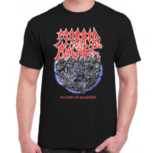 1CP A 076 Morbid Angel Altars Of Madness t shirt rock band metal retro punk vintage concert tshirts tour shirt rock for men classic cotton logo gift quality new