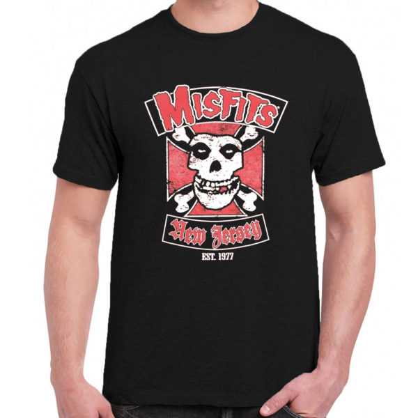 1CP A 077 Misfits t shirt rock band metal retro punk vintage concert tshirts tour shirt rock for men classic cotton logo gift quality new