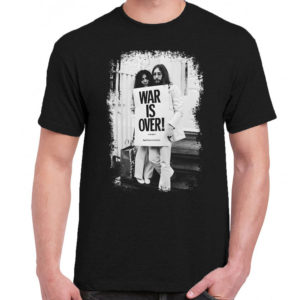 1CP A 093 WAR IS OVER John Lennon and Yoko Ono t shirt rock band metal retro punk vintage concert tshirts tour shirt rock for men classic cotton logo gift quality new