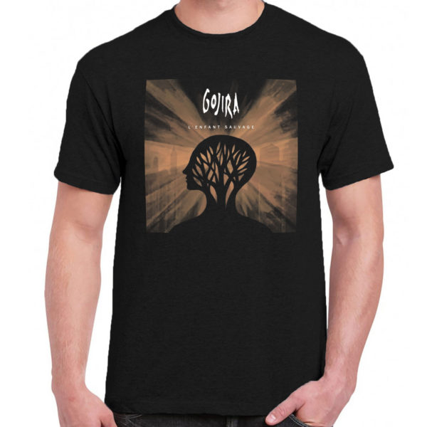 1CP A 106 GOJIRA l Enfant Sauvage t shirt rock band metal retro punk vintage concert tshirts tour shirt rock for men classic cotton logo gift quality new