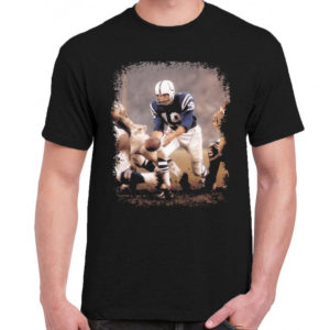 1CP A 177 Johnny Unitas quarterback t shirt rock band metal retro punk vintage concert tshirts tour shirt rock for men classic cotton logo gift quality new