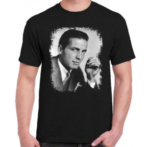 1CP A 189 Humphrey Bogart smoke t shirt retro vintage tshirts shirt t shirts for men classic cotton design handmade logo new