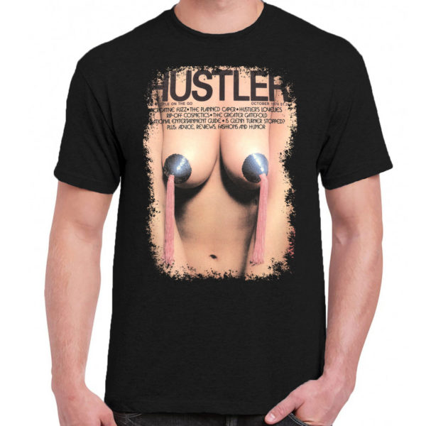 1CP A 196 HUSTLER magazine 1974 t shirt retro vintage tshirts shirt t shirts for men classic cotton design handmade logo new