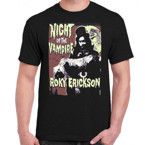 1CP A 202 NIGHT OF THE VAMPIRE roky erickson t shirt retro vintage tshirts shirt t shirts for men classic cotton design handmade logo new