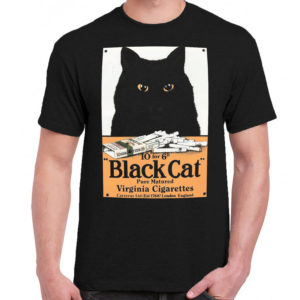 1CP A 221 Black Cat Pure Matured cigarette t shirt retro vintage tshirts shirt t shirts for men classic cotton design handmade logo new