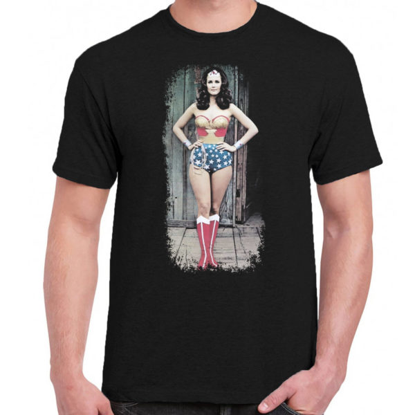 1CP A 222 Lynda Carter Wonder Woman t shirt retro vintage tshirts shirt t shirts for men classic cotton design handmade logo new