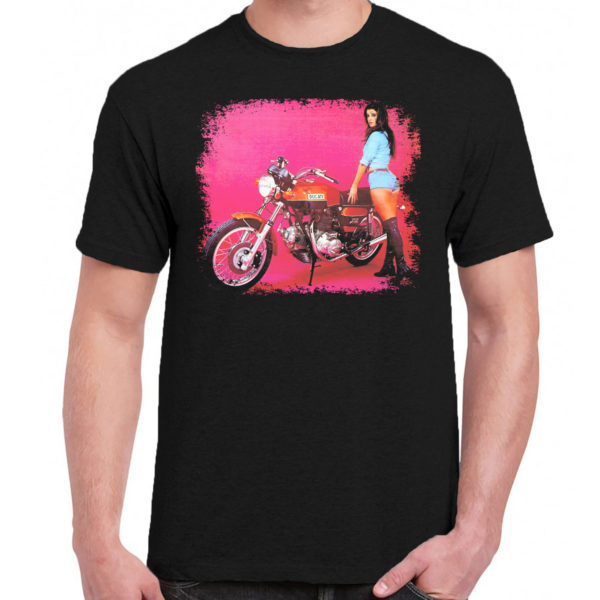 1CP A 254 Vintage Ducati poster t shirt retro vintage tshirts shirt t shirts for men classic cotton design handmade logo new