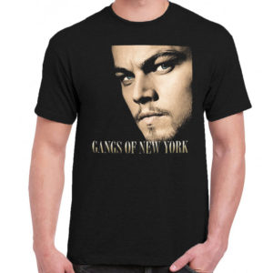 6 A 001 Gangs of New York Leonardo DiCaprio t shirt cult movie film serie retro vintage tshirts shirt t shirts for men cotton design handmade logo new