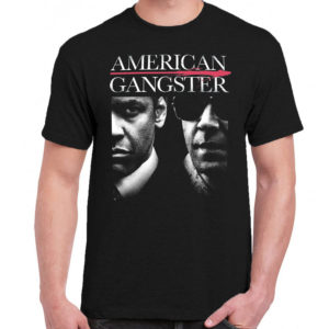 6 A 017 American Gangster Denzel Washington Russell Crowe t shirt cult movie film serie retro vintage tshirts shirt t shirts for men cotton design handmade logo new