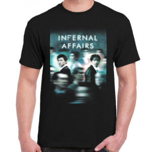 6 A 028 INFERNAL AFFAIRS t shirt cult movie film serie retro vintage tshirts shirt t shirts for men cotton design handmade logo new