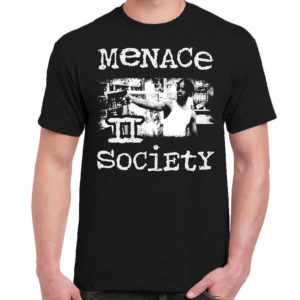 6 A 077 Menace to Society Tyrin Turner Samuel L. Jackson t shirt cult movie film serie retro vintage tshirts shirt t shirts for men cotton design handmade logo new