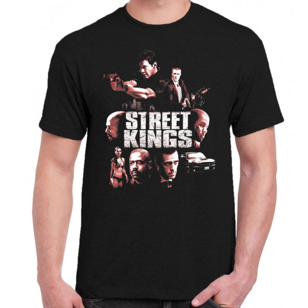 6 A 080 Street Kings Keanu Reeves Forest Whitaker Hugh Laurie Terry Crews t shirt cult movie film serie retro vintage tshirts shirt t shirts for men cotton design handmade logo new