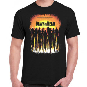 6 A 287 Dawn of the Dead Zombie horror t shirt cult movie film serie retro vintage tshirts shirt t shirts for men cotton design handmade logo new