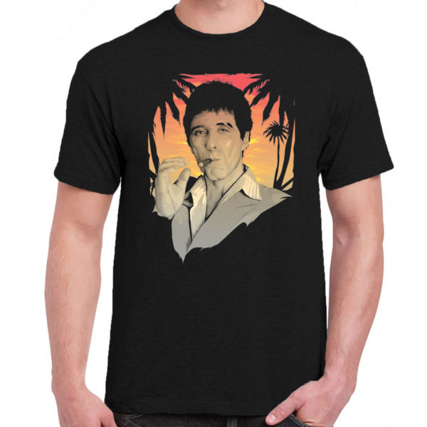 6 A 322 SCARFACE Al Pacino Tony Montana t shirt cult movie film serie retro vintage tshirts shirt t shirts for men cotton design handmade logo new