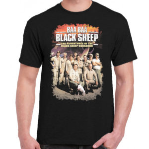 6 A 324 Baa Baa Black Sheep Squadron 1976 1978 t shirt cult movie film serie retro vintage tshirts shirt t shirts for men cotton design handmade logo new