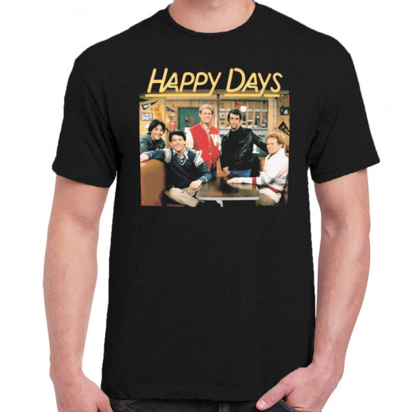 6 A 335 Happy Days Fonzie Henry Winkler Marion Ross t shirt cult movie film serie retro vintage tshirts shirt t shirts for men cotton design handmade logo new