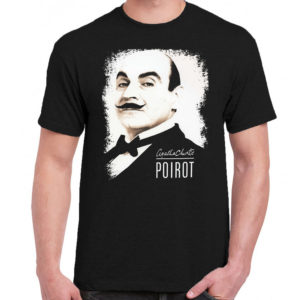 6 A 367 Agatha Christie Poirot TV t shirt cult movie film serie retro vintage tshirts shirt t shirts for men cotton design handmade logo new