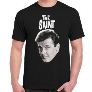 6 A 372 The Saint 60s Spy Thriller Roger Moore t shirt cult movie film serie retro vintage tshirts shirt t shirts for men cotton design handmade logo new